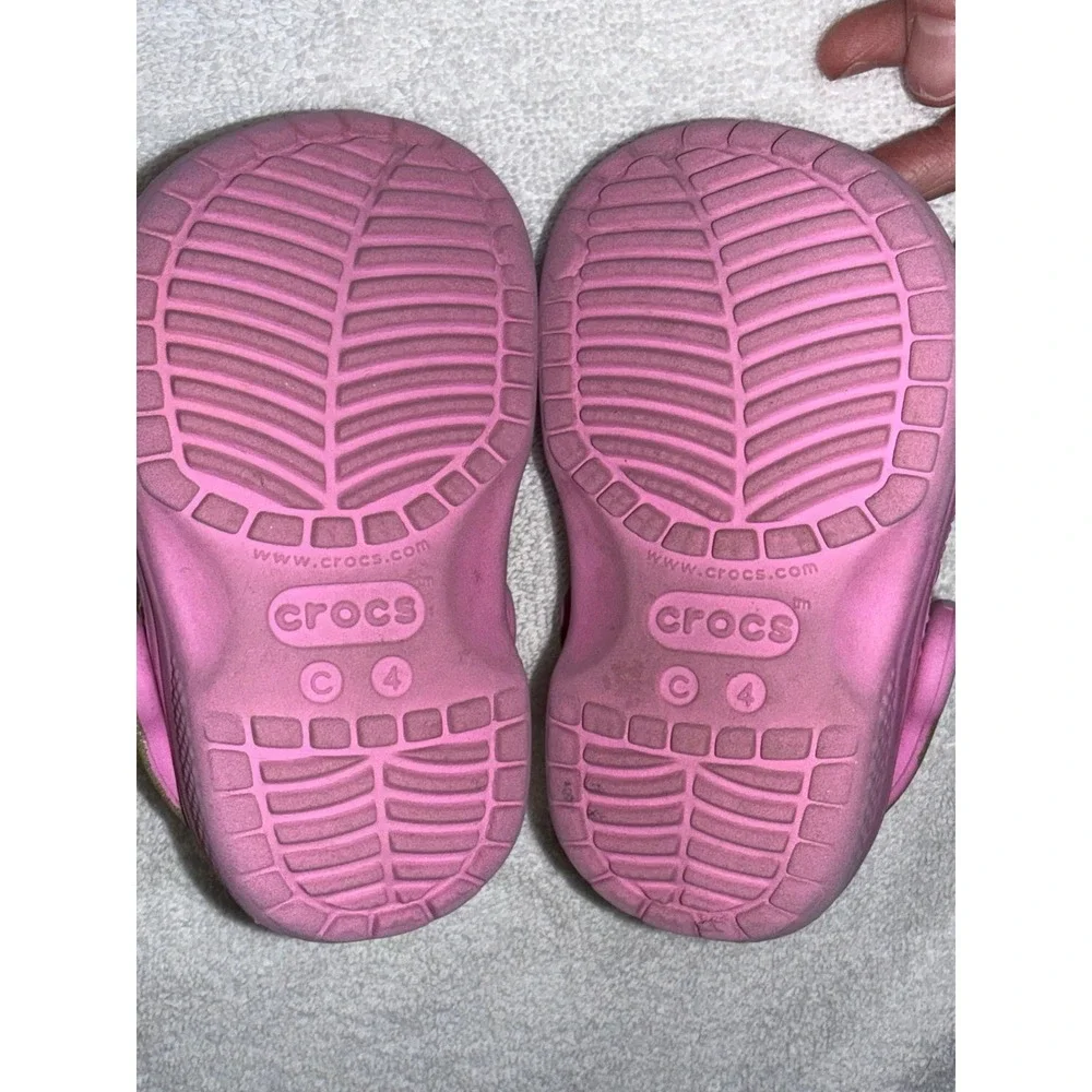 Girls Disney Princess Crystal Pink Crocs Size‎ Child 4